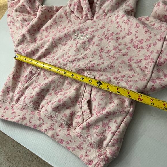 Gap Loveshackfancy Hoodie Sweatshirt Pink Floral Girls Size Small - Picture 3 of 12